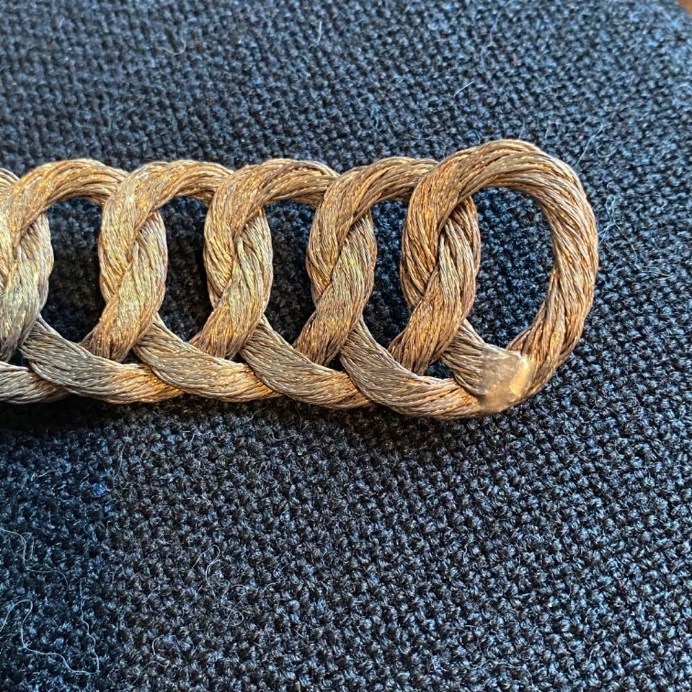 Vintage Bronze Link Belt with Big Buckle - Picture 4 of 8